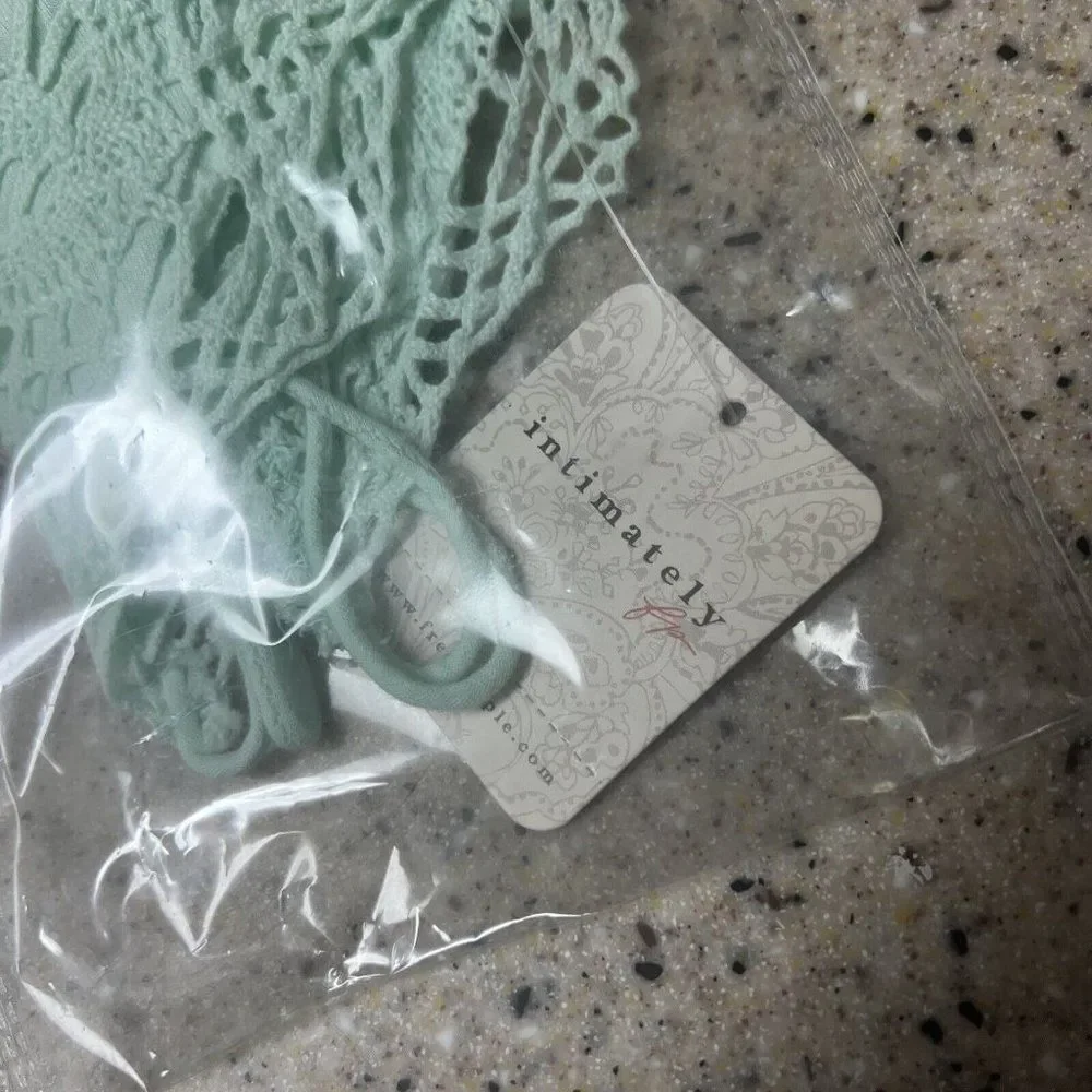 Free People Mariana Bralette Clear Sky Seafoam Green Size‎ XS NWT FP